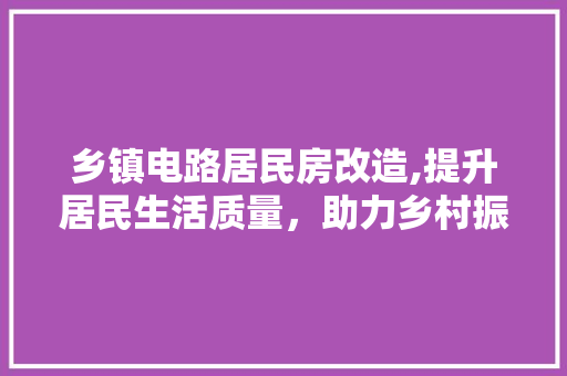 乡镇电路居民房改造,提升居民生活质量，助力乡村振兴