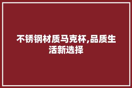 不锈钢材质马克杯,品质生活新选择