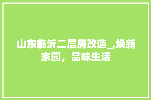 山东临沂二层房改造_,焕新家园，品味生活 地面装修