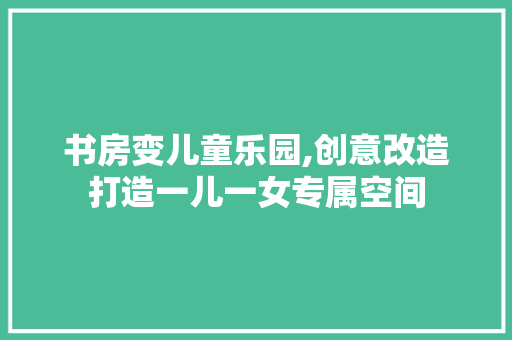 书房变儿童乐园,创意改造打造一儿一女专属空间 地面装修