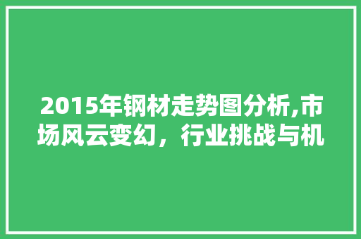 2015年钢材走势图分析,市场风云变幻，行业挑战与机遇并存