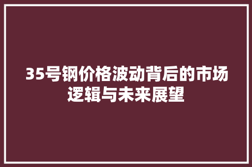 35号钢价格波动背后的市场逻辑与未来展望