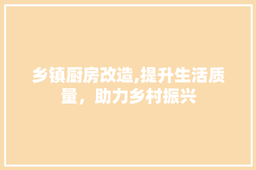 乡镇厨房改造,提升生活质量,助力乡村振兴 墙面装饰 乡镇厨房改造,提升生活质量,助力乡村振兴 墙面装饰
