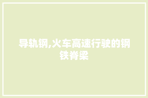 导轨钢,火车高速行驶的钢铁脊梁