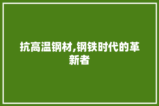 抗高温钢材,钢铁时代的革新者 地面装修