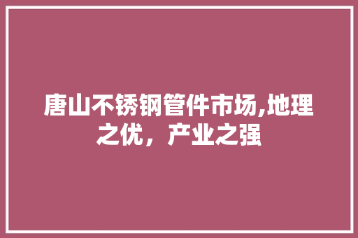 唐山不锈钢管件市场,地理之优，产业之强