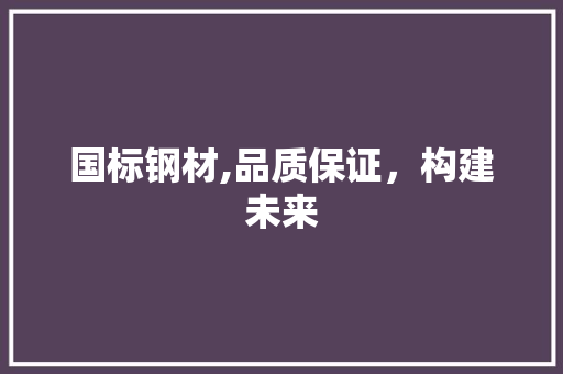 国标钢材,品质保证，构建未来