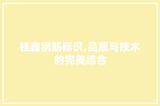 桂鑫钢筋标识,品质与技术的完美结合