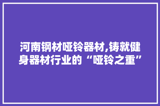 河南钢材哑铃器材,铸就健身器材行业的“哑铃之重”