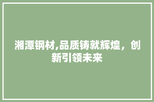 湘潭钢材,品质铸就辉煌，创新引领未来 隔断设计