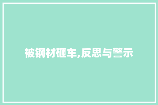 被钢材砸车,反思与警示