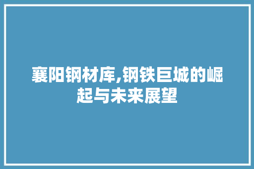 襄阳钢材库,钢铁巨城的崛起与未来展望