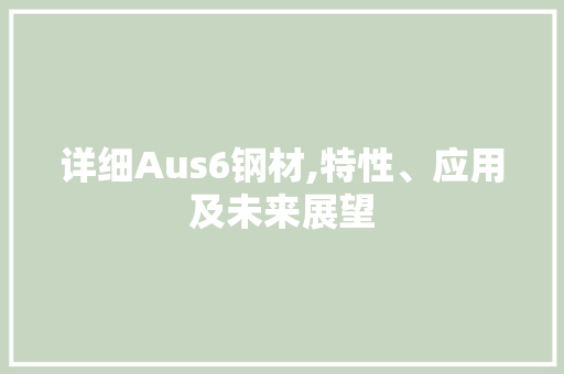 详细Aus6钢材,特性、应用及未来展望