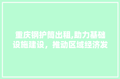 重庆钢护筒出租,助力基础设施建设，推动区域经济发展