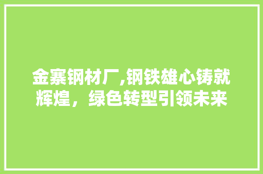 金寨钢材厂,钢铁雄心铸就辉煌，绿色转型引领未来