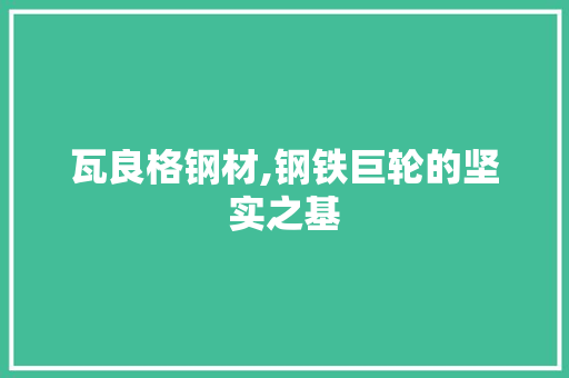 瓦良格钢材,钢铁巨轮的坚实之基 地面装修