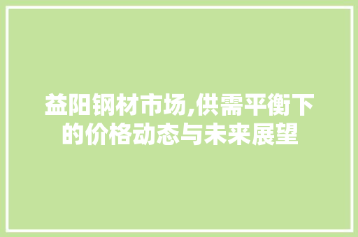 益阳钢材市场,供需平衡下的价格动态与未来展望