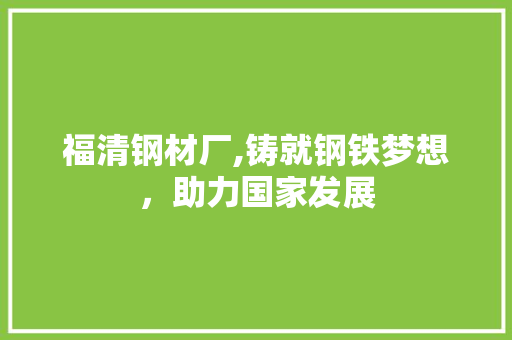 福清钢材厂,铸就钢铁梦想，助力国家发展 墙面装饰