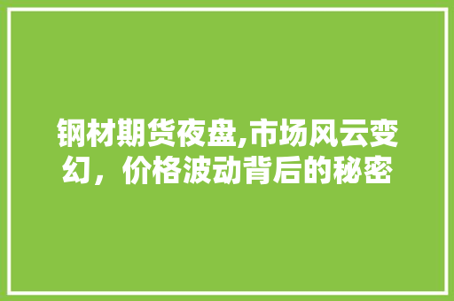 钢材期货夜盘,市场风云变幻，价格波动背后的秘密