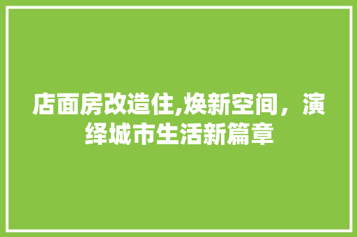 店面房改造住,焕新空间，演绎城市生活新篇章 隔断设计