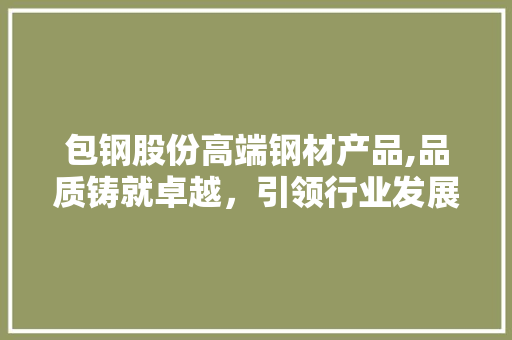 包钢股份高端钢材产品,品质铸就卓越，引领行业发展