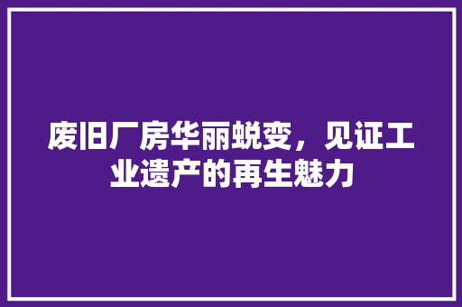 废旧厂房华丽蜕变，见证工业遗产的再生魅力 隔断设计