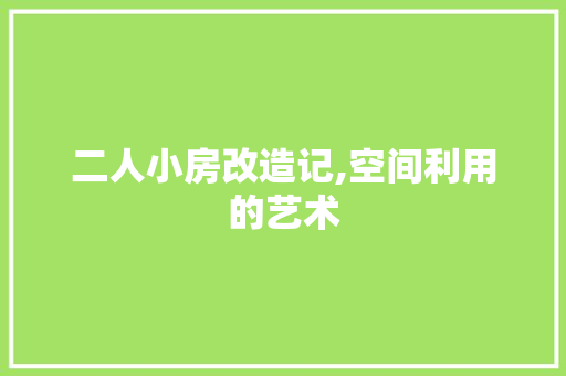 二人小房改造记,空间利用的艺术 装修材料