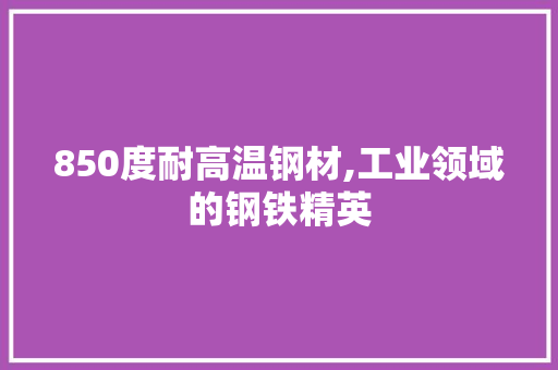 850度耐高温钢材,工业领域的钢铁精英 门窗装修 850度耐高温钢材,工业领域的钢铁精英 门窗装修