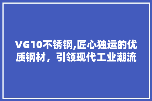 VG10不锈钢,匠心独运的优质钢材，引领现代工业潮流
