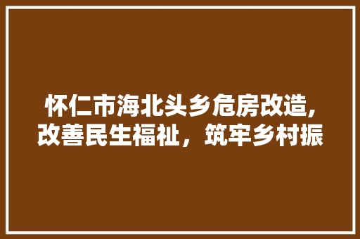 怀仁市海北头乡危房改造,改善民生福祉，筑牢乡村振兴根基