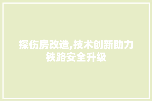 探伤房改造,技术创新助力铁路安全升级
