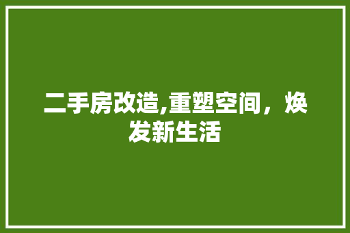 二手房改造,重塑空间，焕发新生活 地面装修