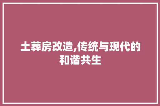 土葬房改造,传统与现代的和谐共生 庭院装修