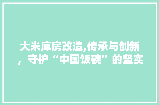 大米库房改造,传承与创新，守护“中国饭碗”的坚实保障