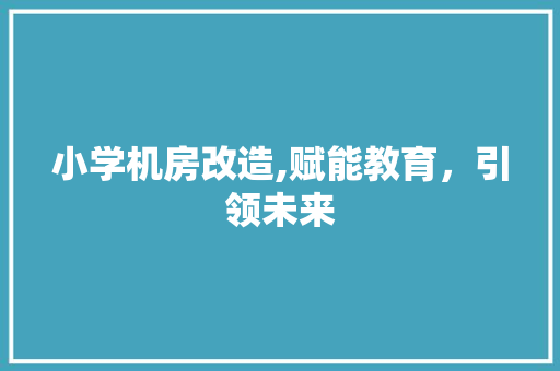 小学机房改造,赋能教育，引领未来 庭院装修