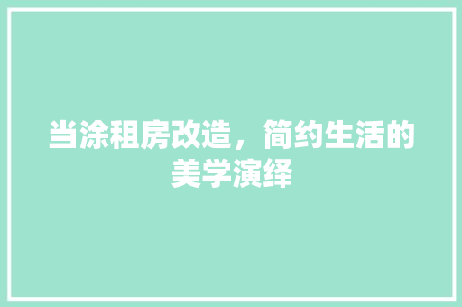 当涂租房改造，简约生活的美学演绎 隔断设计