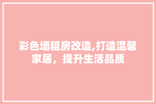 彩色墙租房改造,打造温馨家居，提升生活品质 地面装修