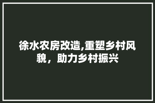 徐水农房改造,重塑乡村风貌，助力乡村振兴