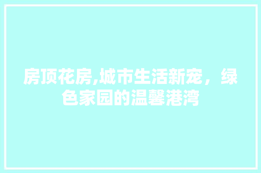 房顶花房,城市生活新宠，绿色家园的温馨港湾