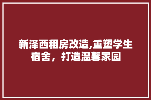 新泽西租房改造,重塑学生宿舍，打造温馨家园