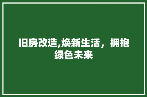 旧房改造,焕新生活，拥抱绿色未来 墙面装饰
