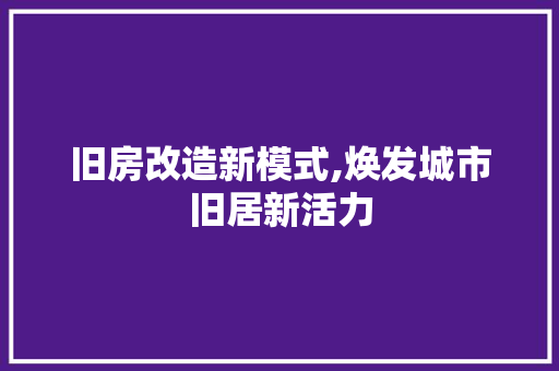 旧房改造新模式,焕发城市旧居新活力 隔断设计