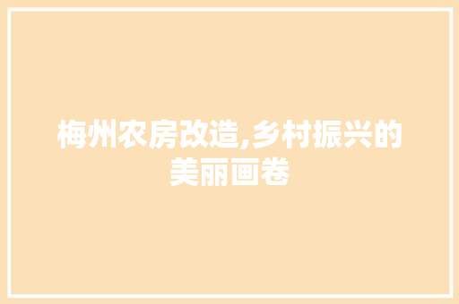 梅州农房改造,乡村振兴的美丽画卷 门窗装修