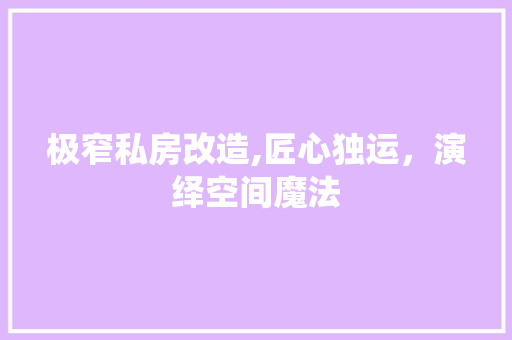 极窄私房改造,匠心独运，演绎空间魔法 庭院装修