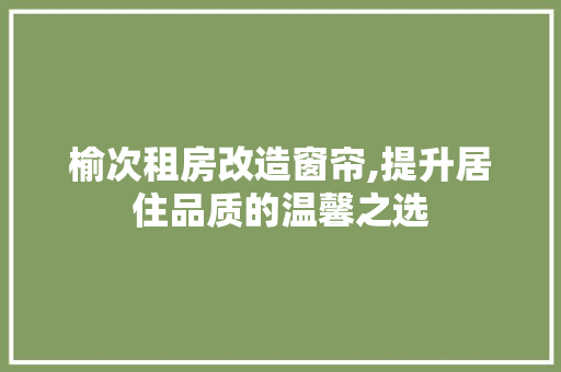 榆次租房改造窗帘,提升居住品质的温馨之选 门窗装修