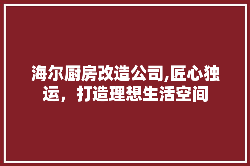海尔厨房改造公司,匠心独运，打造理想生活空间 墙面装饰