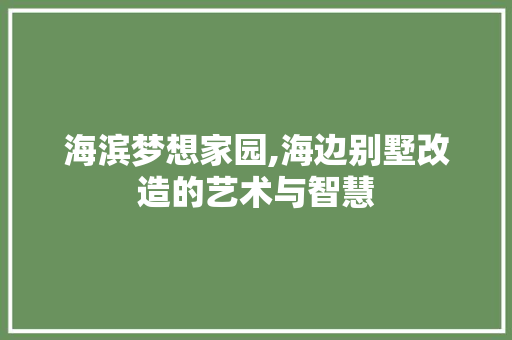 海滨梦想家园,海边别墅改造的艺术与智慧