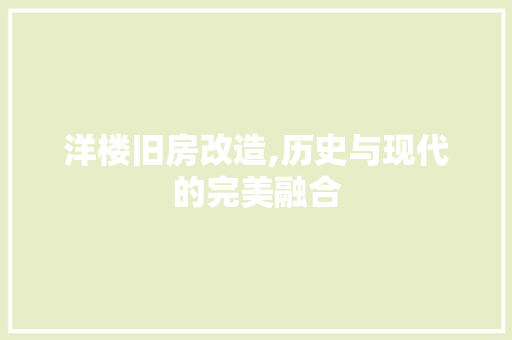 洋楼旧房改造,历史与现代的完美融合 隔断设计