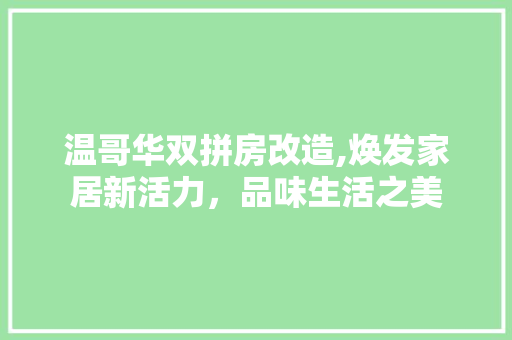 温哥华双拼房改造,焕发家居新活力，品味生活之美 门窗装修