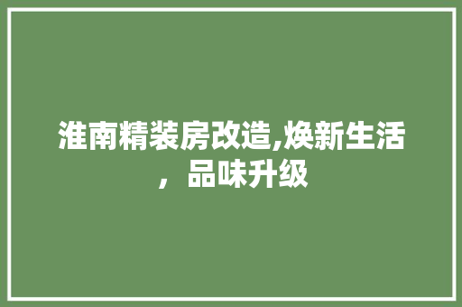 淮南精装房改造,焕新生活，品味升级 墙面装饰